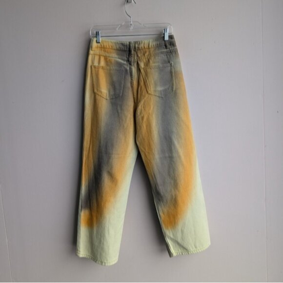 NWT Emmiol tie dye multicolored wide leg jeans - Picture 3 of 5